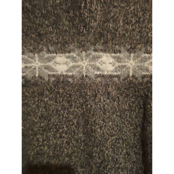 Eddie Bauer Nordic Pullover Men L Lambs Wool Brown Crewneck Tight Knit Sweater - Picture 6 of 7